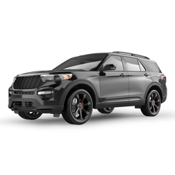 a grey suv on a white background representing auto loans by crossroads fcu
