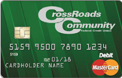 photo of crossroads community fcu masterdebit card