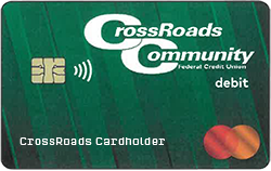photo of crossroads community fcu masterdebit card
