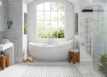 Luxury Bathroom remodel with spa tub